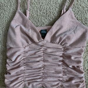 Sparkly V-Necked Crop Top